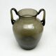 Postmodern vase, olive antico glass, designed by Z. Horbowy, Poland, 1970s