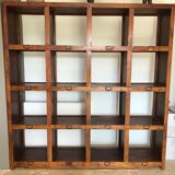 Library 16 boxes, solid wood