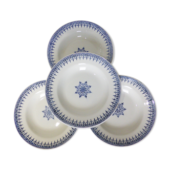 4 assiettes creuses de St Amand modèle Primax