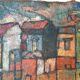 Oil on Canvas "Syracuse Square" by Ferruccio Ferri - Exhibition in La Spezia