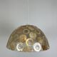 Vintage mother-of-pearl and resin pendant light, 1970s