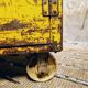 Industrial workbench trolley yellow chest of drawers