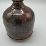 Vase bouteille en grès pyrité