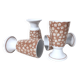 Mazagrans Coffee Cups Set of 4 with Salmon Pink Floral Decor