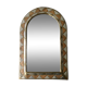 Moroccan mirror in chiseled brass, copper and silver, 70s-80s