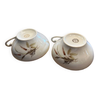 Lot de 2 tasses porcelaine