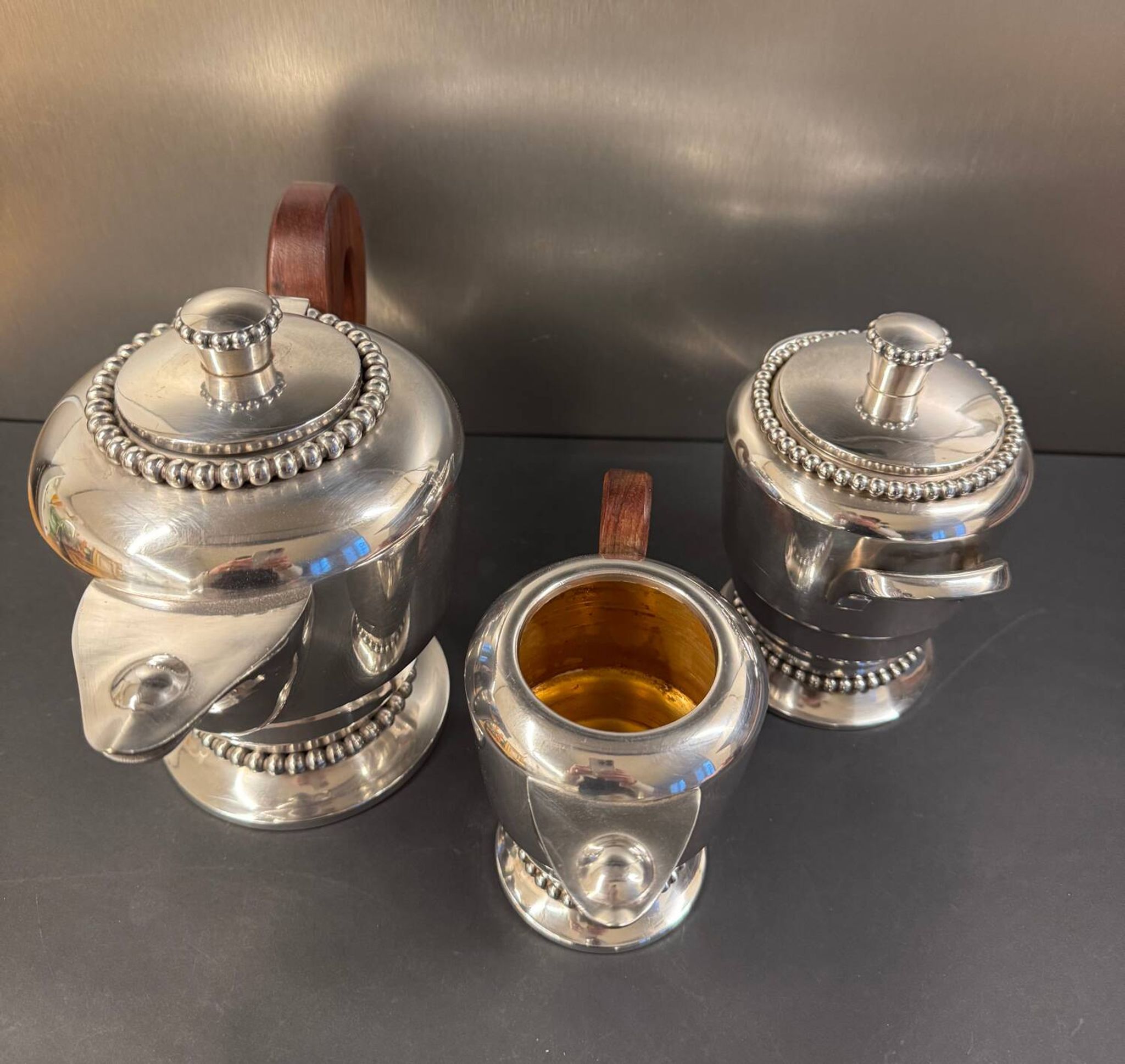 Silver-plated metal coffee service, Art Deco