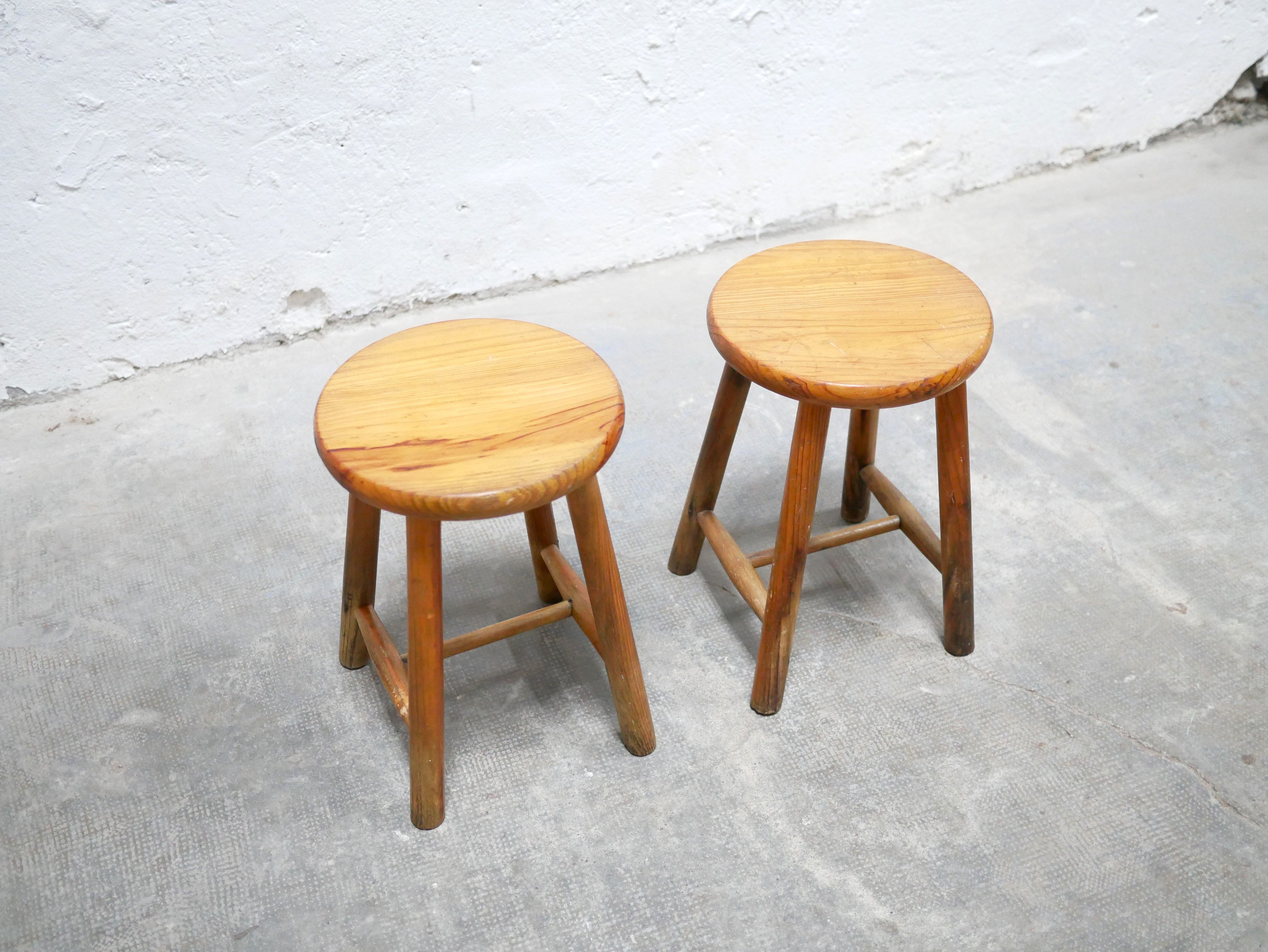 Vintage pine stool
