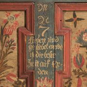 Antique wedding chest painted in pine – Austro-Hungarian Empire, Year 1775