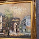 After Renée Wilsson: Oil on canvas The Arc de Triomphe in Paris circa 1980