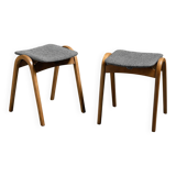 Pair of stools by Isamu Kenmochi for Akita Mokko, Japan circa 1960.