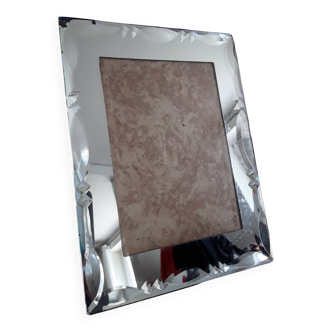 Beveled glass mirror photo frame