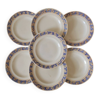 7 Assiettes anciennes Longwy