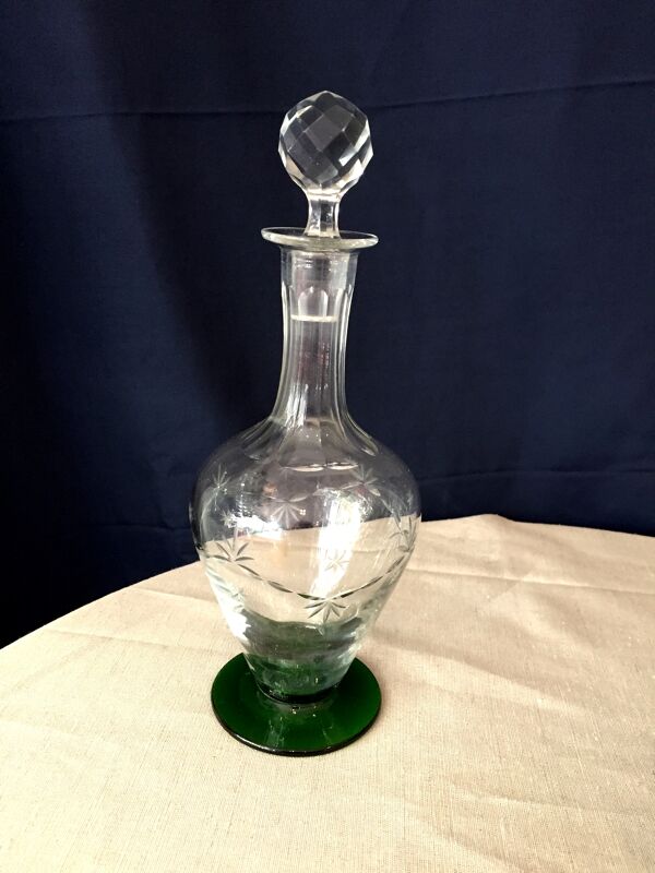 Service à liqueur carafe avec 9 verres bicolores