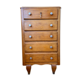 Wooden dresser 5 drawers