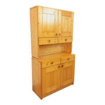 Meuble de rangement sélection Charlotte Perriand Les Arcs vintage en pin des années 60 70
