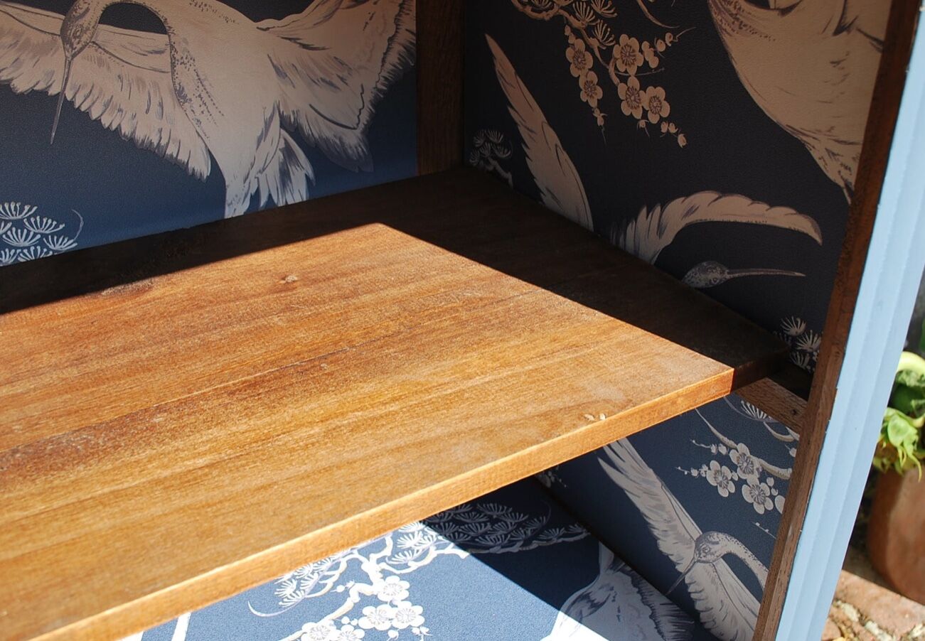 Buffet haut art deco rénové bleu