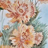 Oil on canvas flowers