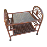 Rolling service in rattan and bamboo