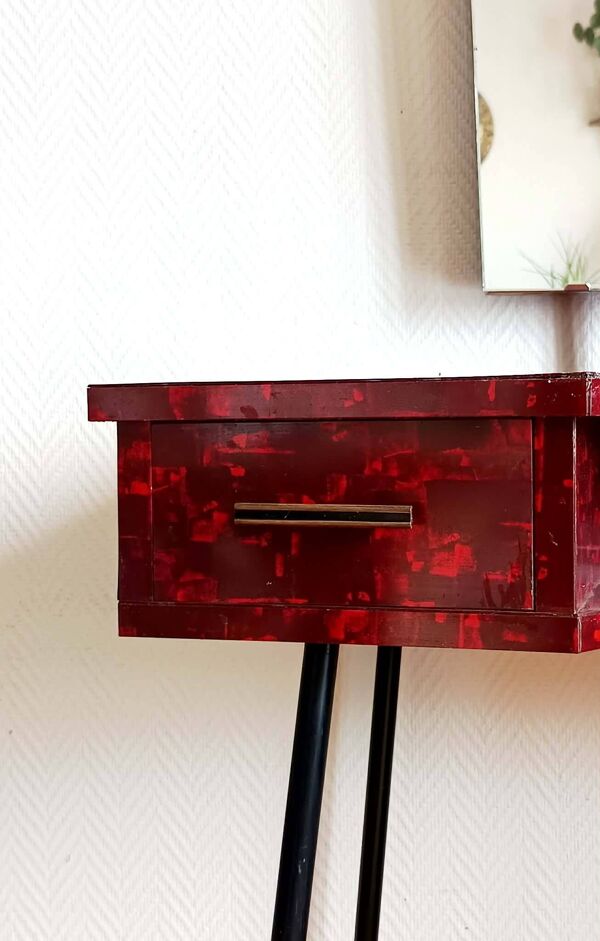 Coiffeuse 1950 formica marbré