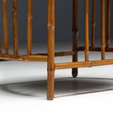 Rustic Wabi Sabi Bamboo Armchairs, France, 1970s