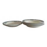 Set of 4 deep plates and 2 flat plates Lily Longchamp