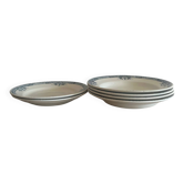 Lot de 4 assiettes creuses et 2 assiettes plates Lily Longchamp