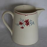 Small pitcher in half-porcelain "floral motif"