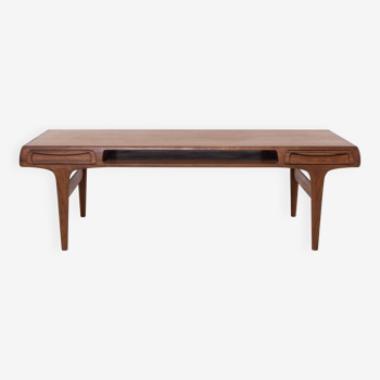 Table basse moderne du milieu du siècle en teck, Johannes Andersen, 1960s