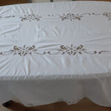 Old tablecloth and 12 towels