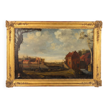 Old Table, oil on canvas, Dutch School of the 17th century Landscape