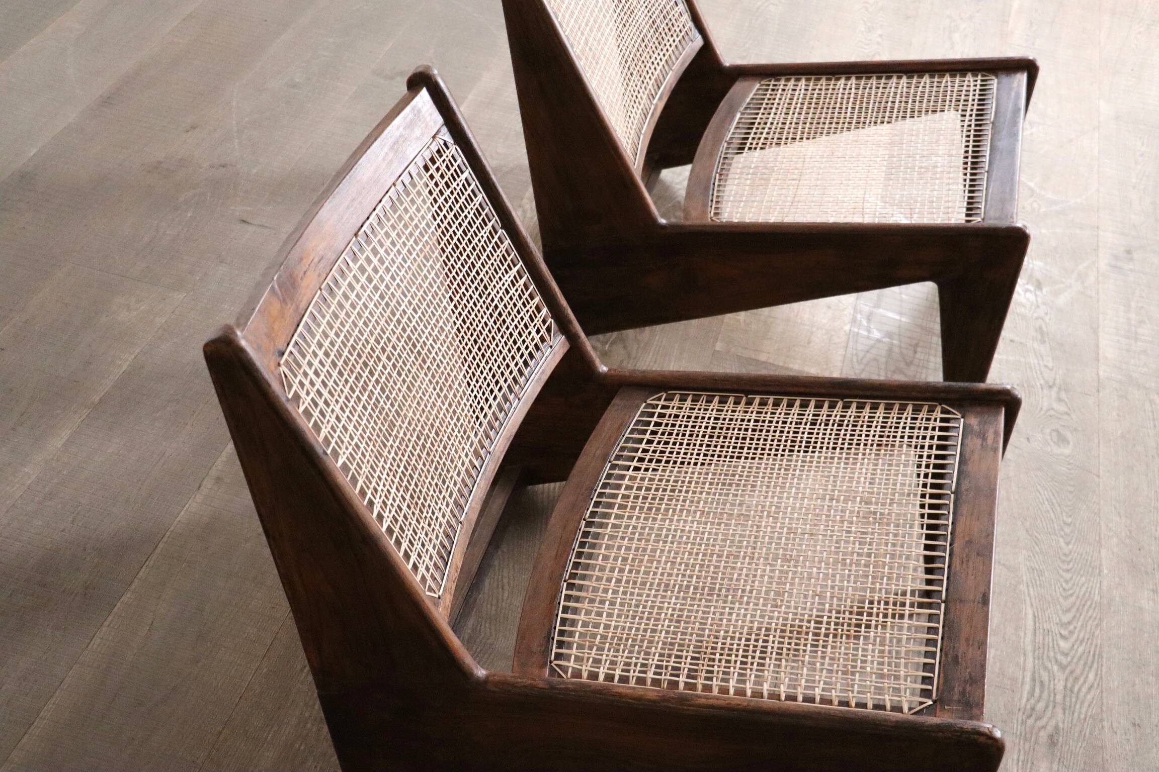 Chaises Kangourou Pierre Jeanneret PJ-SI-59, Inde, 1955