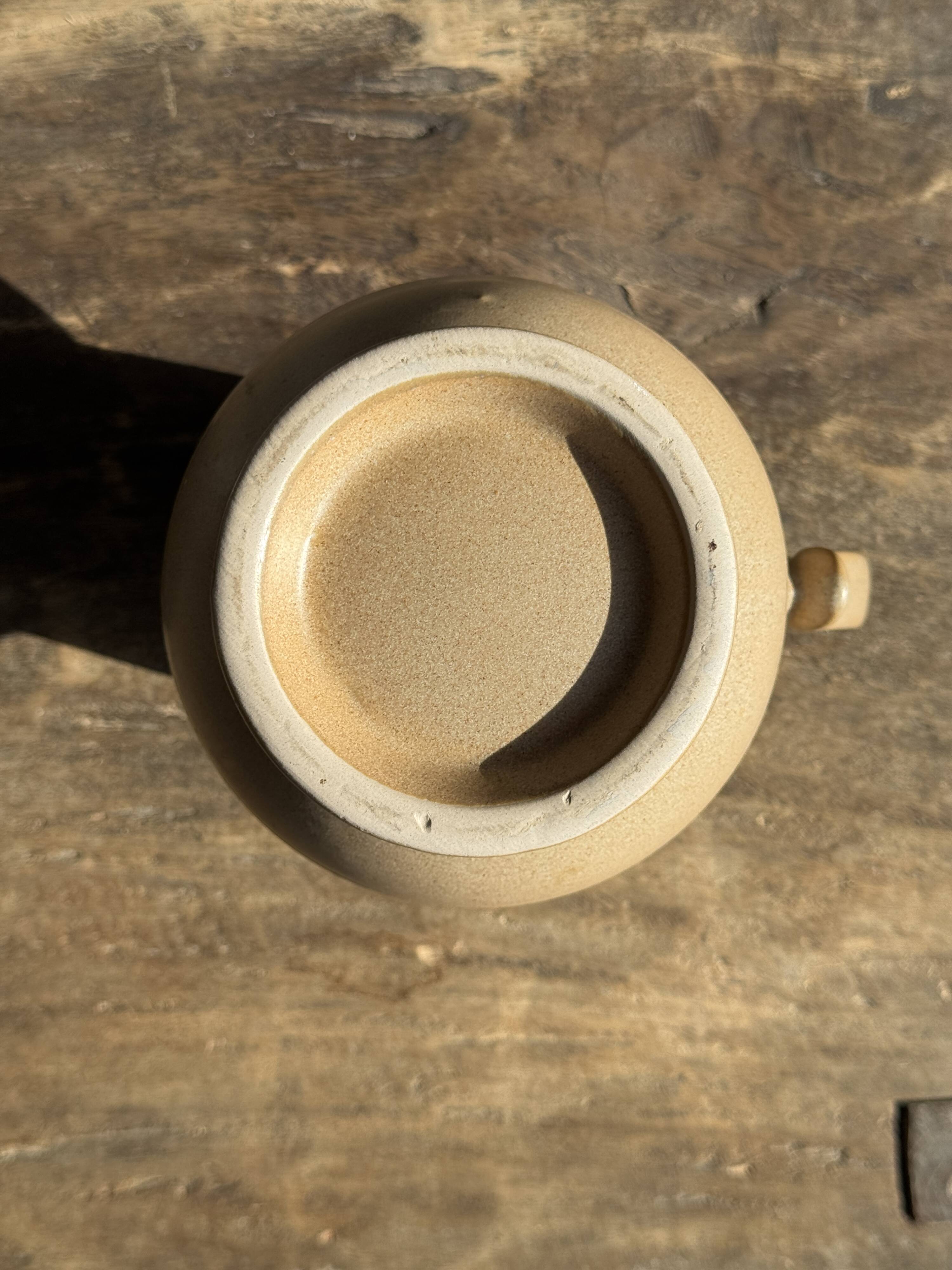 Vintage stoneware round carafe