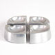 Mid Century Scandinavian Modern Handcrafted Aluminum Four Piece Ashtray, 1960