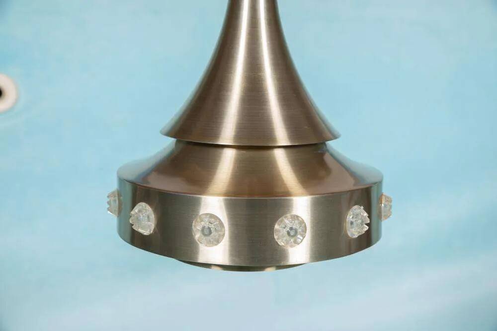 Danish space age suspension design, vintage pendant from the sixties.