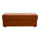 Ottoman with leather upholstery