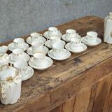 tea or coffee service in porcelain, Louis XV Rocaille style, 19th century