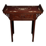 Console en bois de fer Chine ou Indochine début XXe incrustations nacre