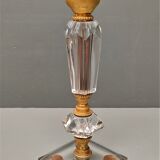Crystal and golden brass table lamp ~ 1950s/1960s