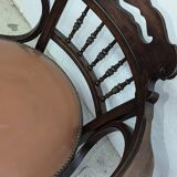 Curved wood armchair J&J khon office