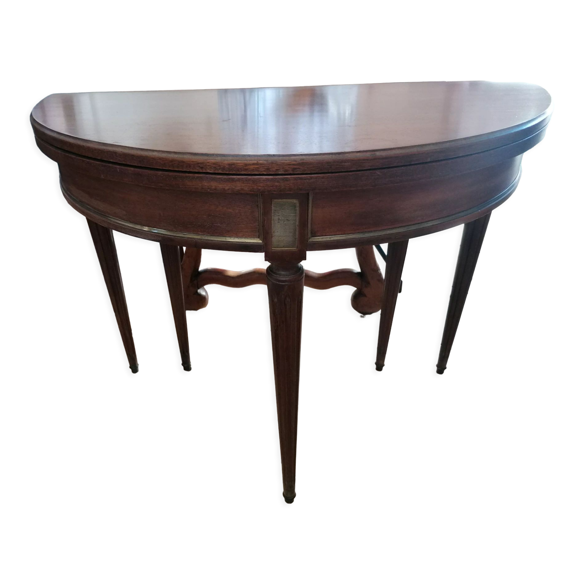 Louis XVI style half-moon console table