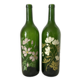 Painted glass bottles, 1950s
