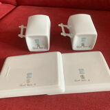 Claude Carpenet set mug square handle bamboo-tray bag holder