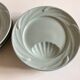 Set de 6 assiettes céladon de Sarreguemines 1950