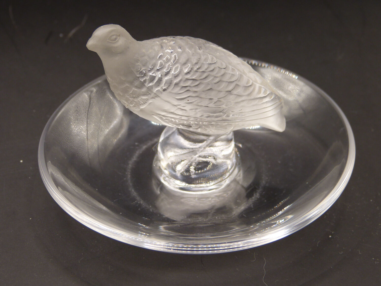 Perdrix ring in Lalique crystal