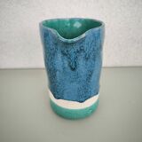 Blue ceramic jug