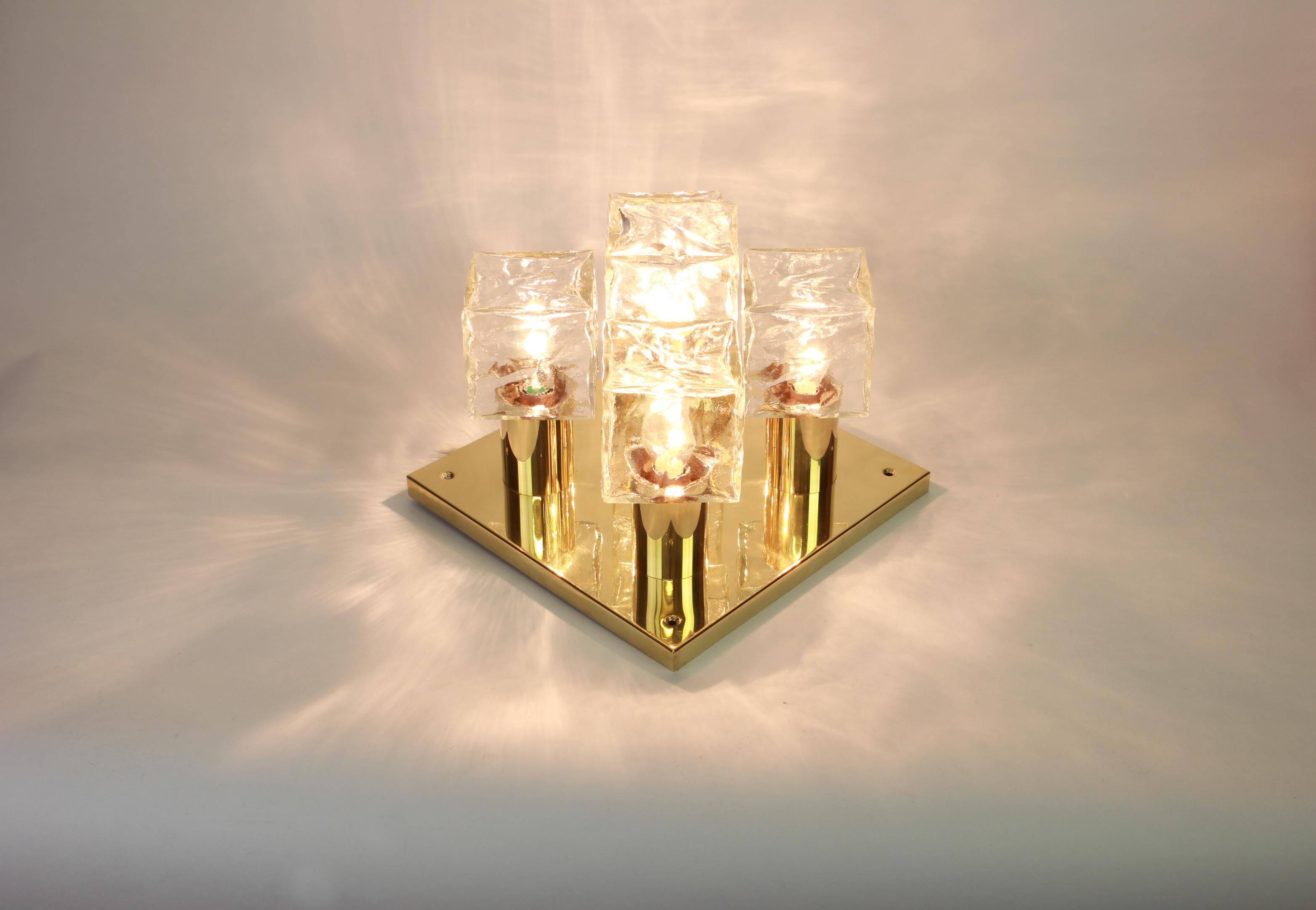 Large glass chandelier from Murano by Kalmar, Austria, 1960s.
