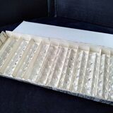 Box of 11 Hungarian crystal knife holders, triangular shape