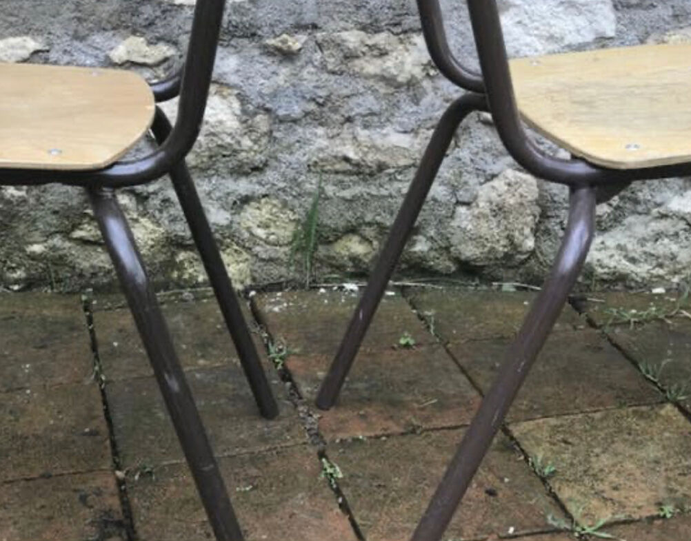 Pair of Mulca school chairs