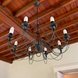 8 branches wrought iron chandelier